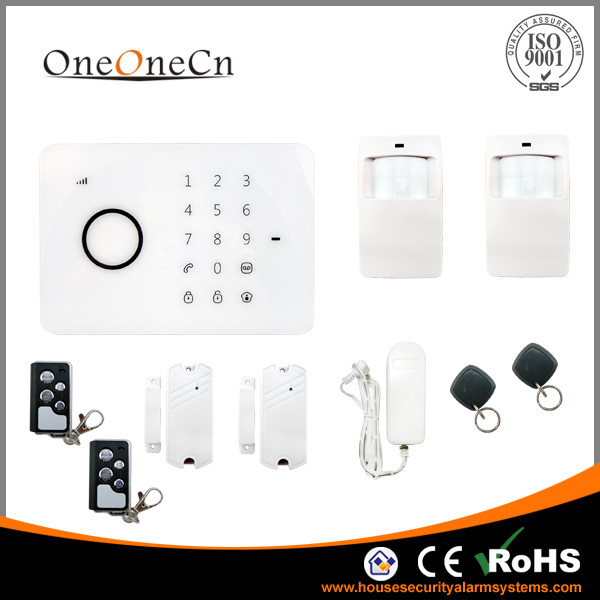 Sistema de alarma inalámbrico elegante de la seguridad del G/M del telclado numérico del tacto del APP RFID con el telclado numérico de control de la alarma
