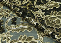 El poliéster 100% del lujo bordó la tela casera 100-140gsm de la decoración