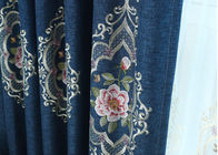 Material azul/del verde moderno de las telas bordadas de la ropa del paño