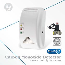 Alarma del sonido/del flash de la alarma del detector de gas del semiconductor del CE con la válvula de cierre, fan